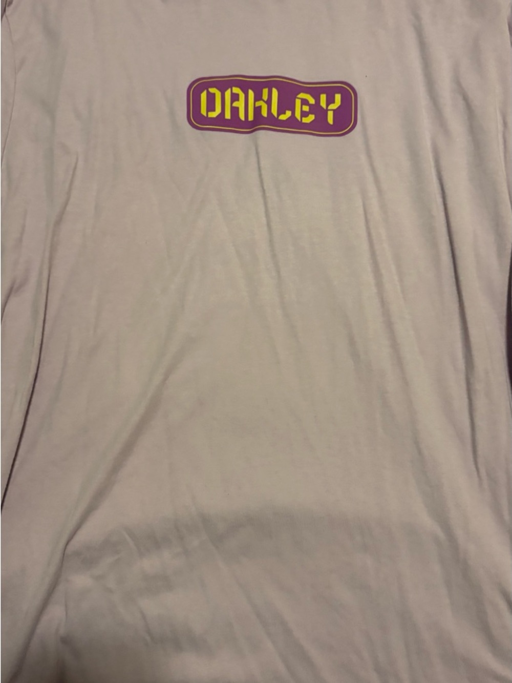 Oakley Light Lavender Crewneck Tee with Black Neck Tag